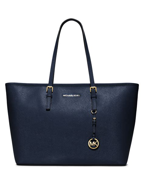 michael kors jet set blue bag|Michael Kors jet set saffiano.